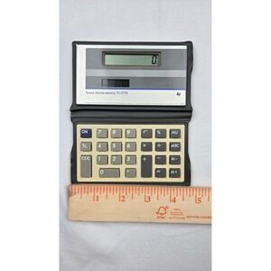 Texas Instruments TI-1775 Solar Desk & Pocket Calculator In Case Vintage *WORKS*